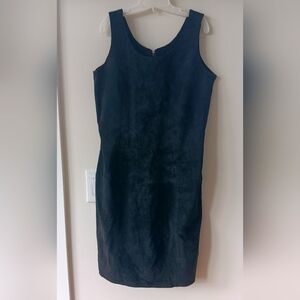 Suede Black Tank Dress - Size 6